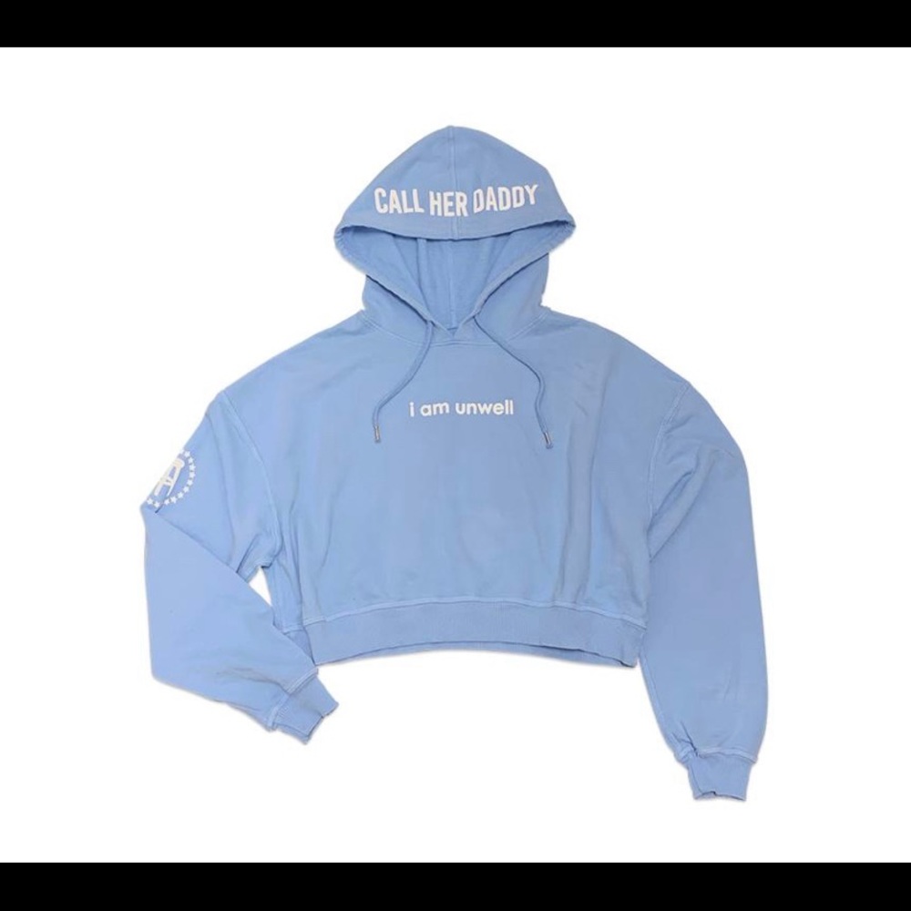 I am unwell Call Her Daddy cropped hoodie